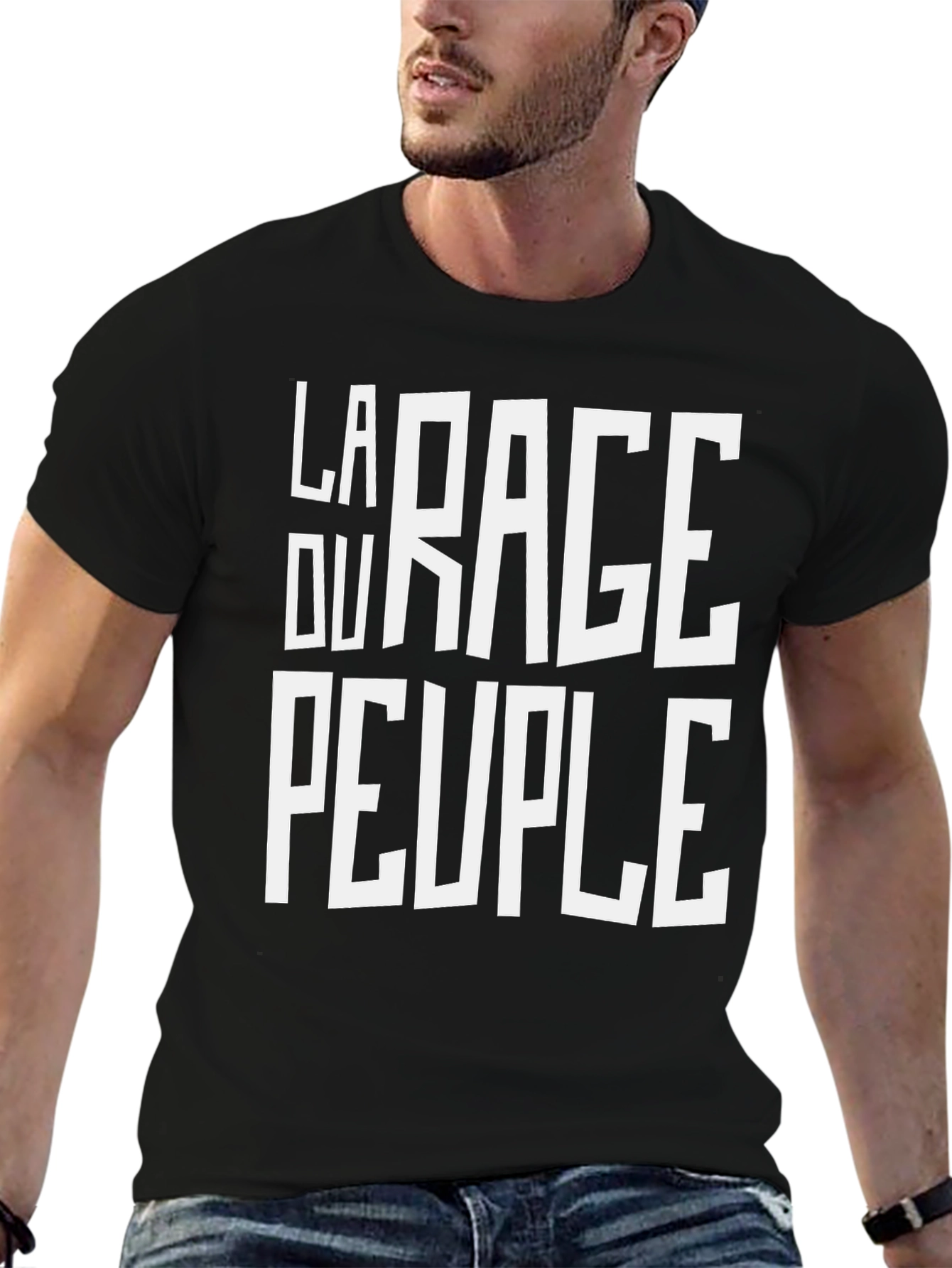La Rage Du Peuple Black Graphic Tee