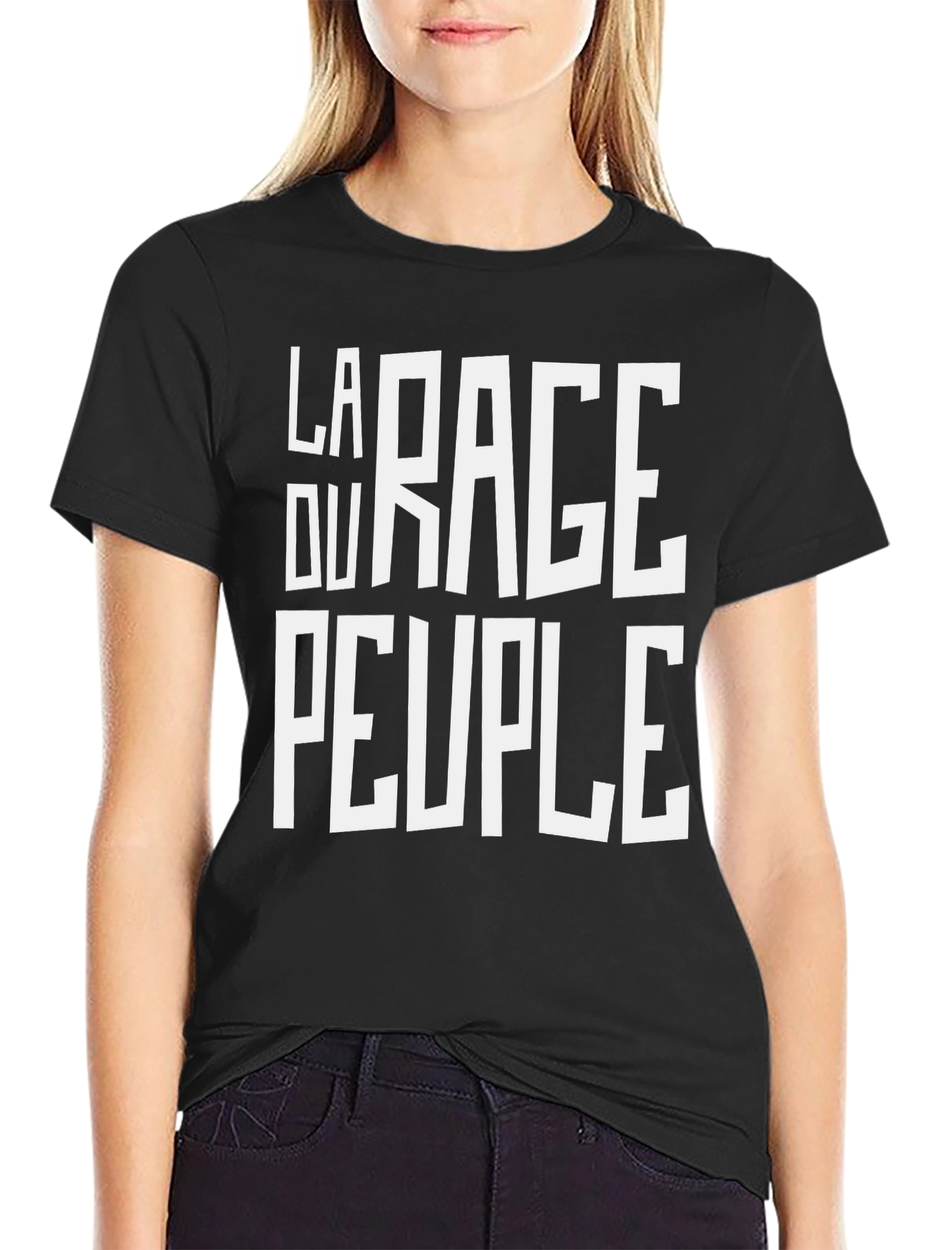 La Rage Du Peuple Black Graphic Tee