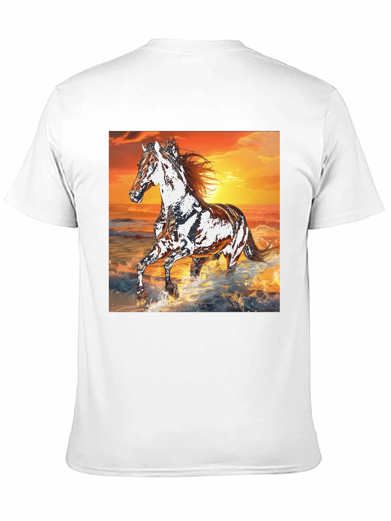 Horse Sunset Graphic Tee - Black