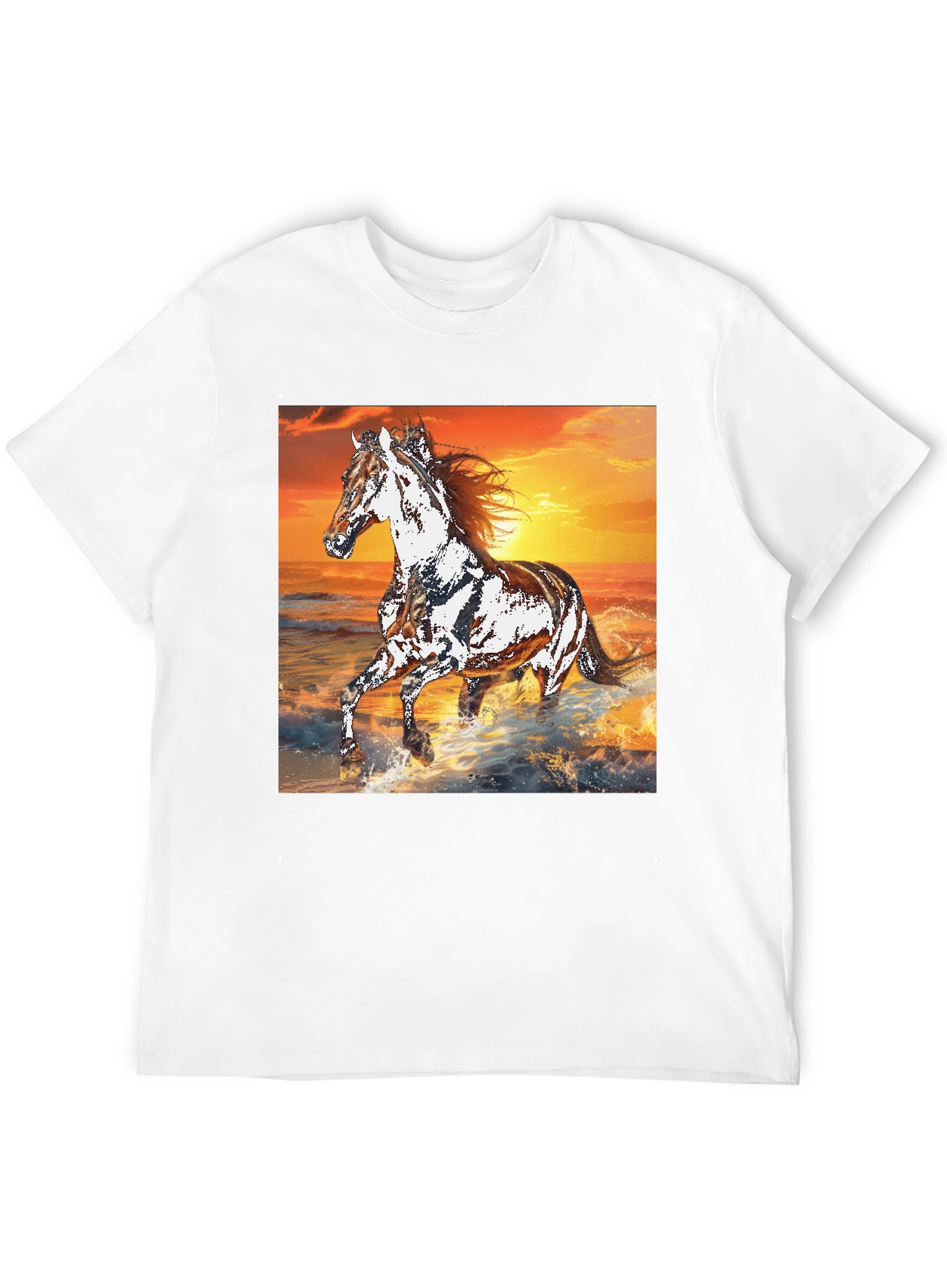 Horse Sunset Graphic Tee - Black