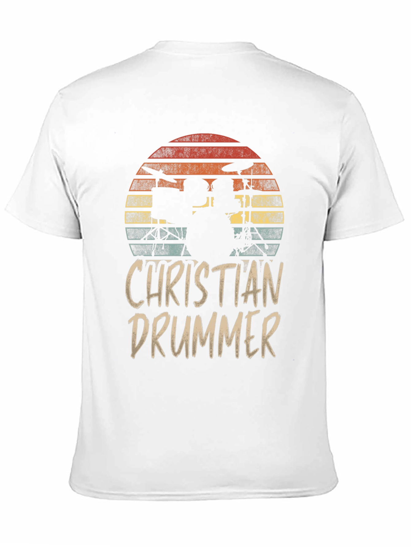 Christian Drummer Sunset Graphic T-Shirt