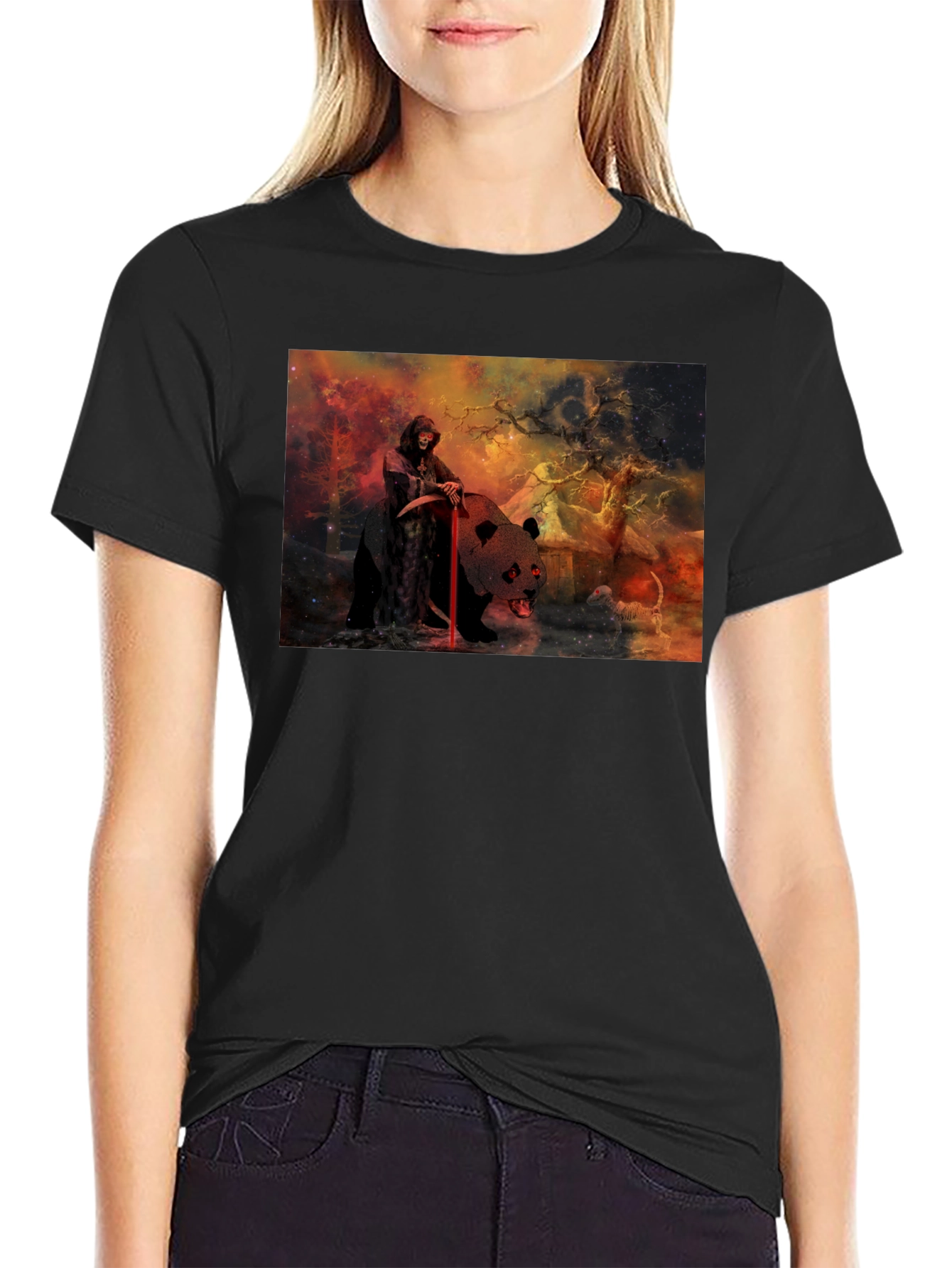 Grim Reaper Panda T-Shirt