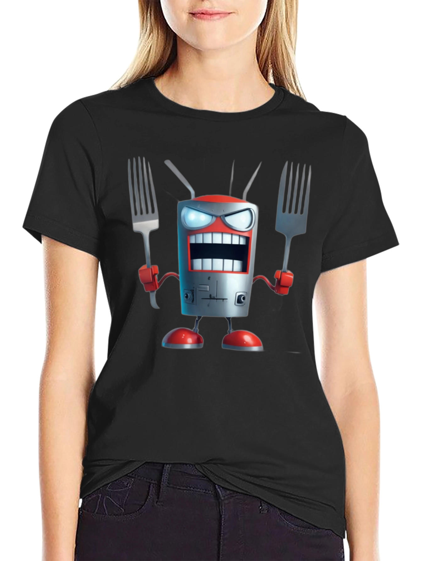 Robot Chef T-Shirt - Funny Cartoon Design