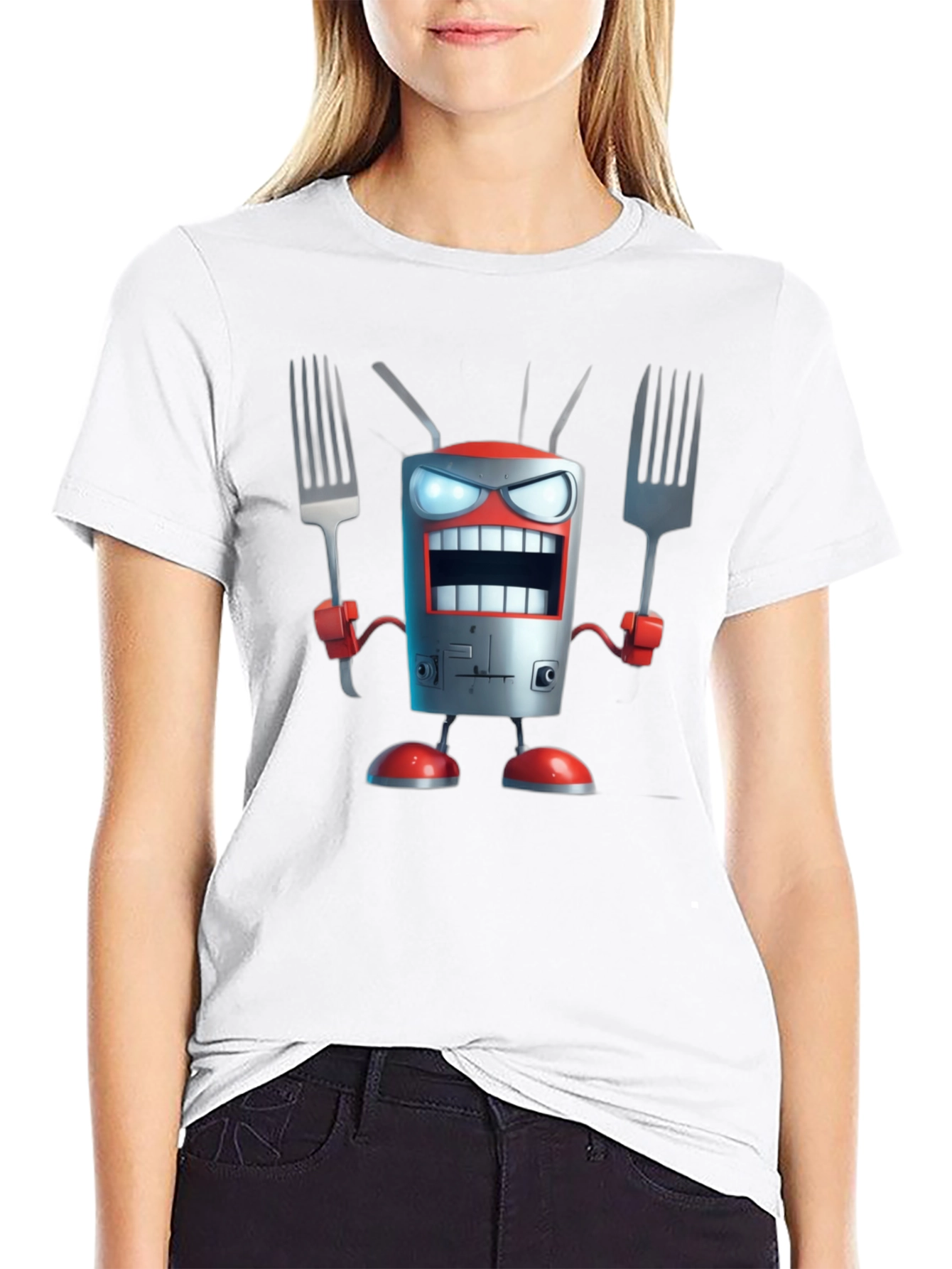 Robot Chef T-Shirt - Funny Cartoon Design