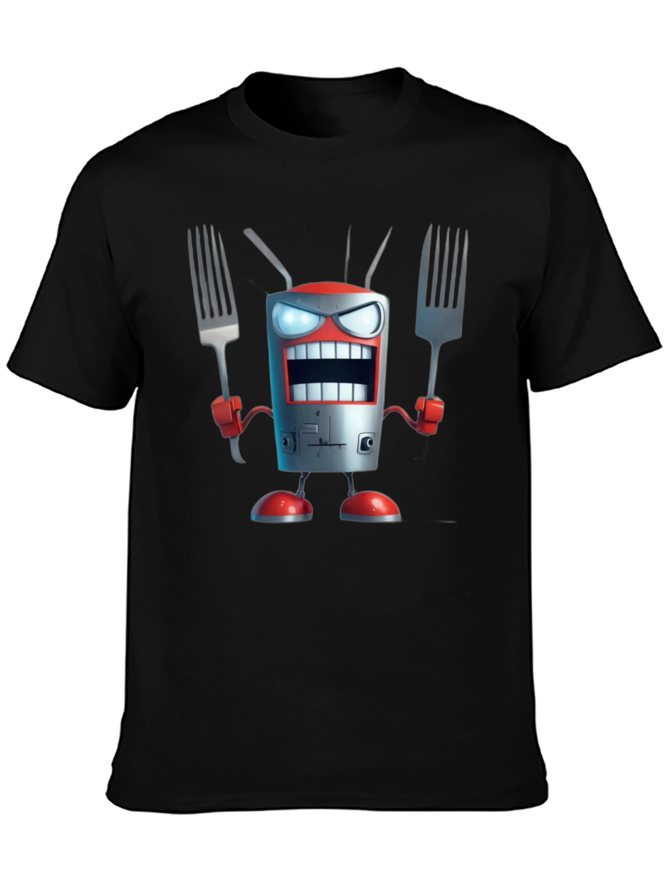 Robot Chef T-Shirt - Funny Cartoon Design