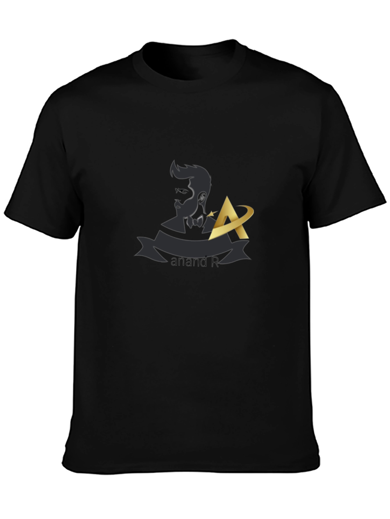 Stylish Black T-Shirt with Unique Graphic Design