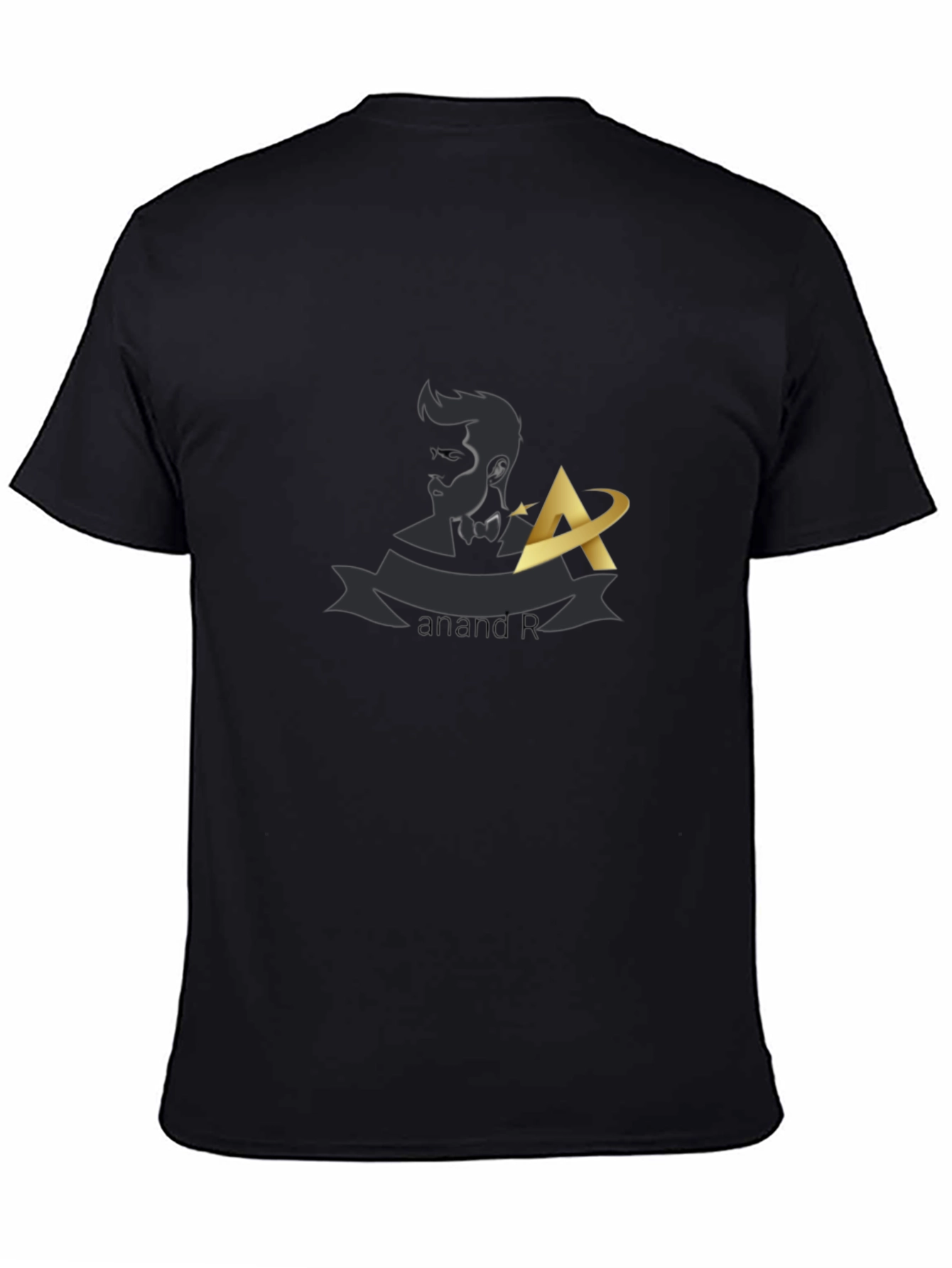 Stylish Black T-Shirt with Unique Graphic Design