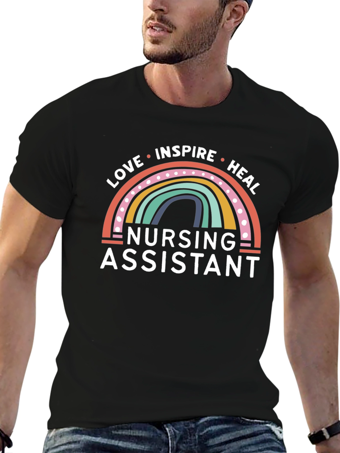 Nursing Assistant Love Inspire Heal Graphic T-Shirt