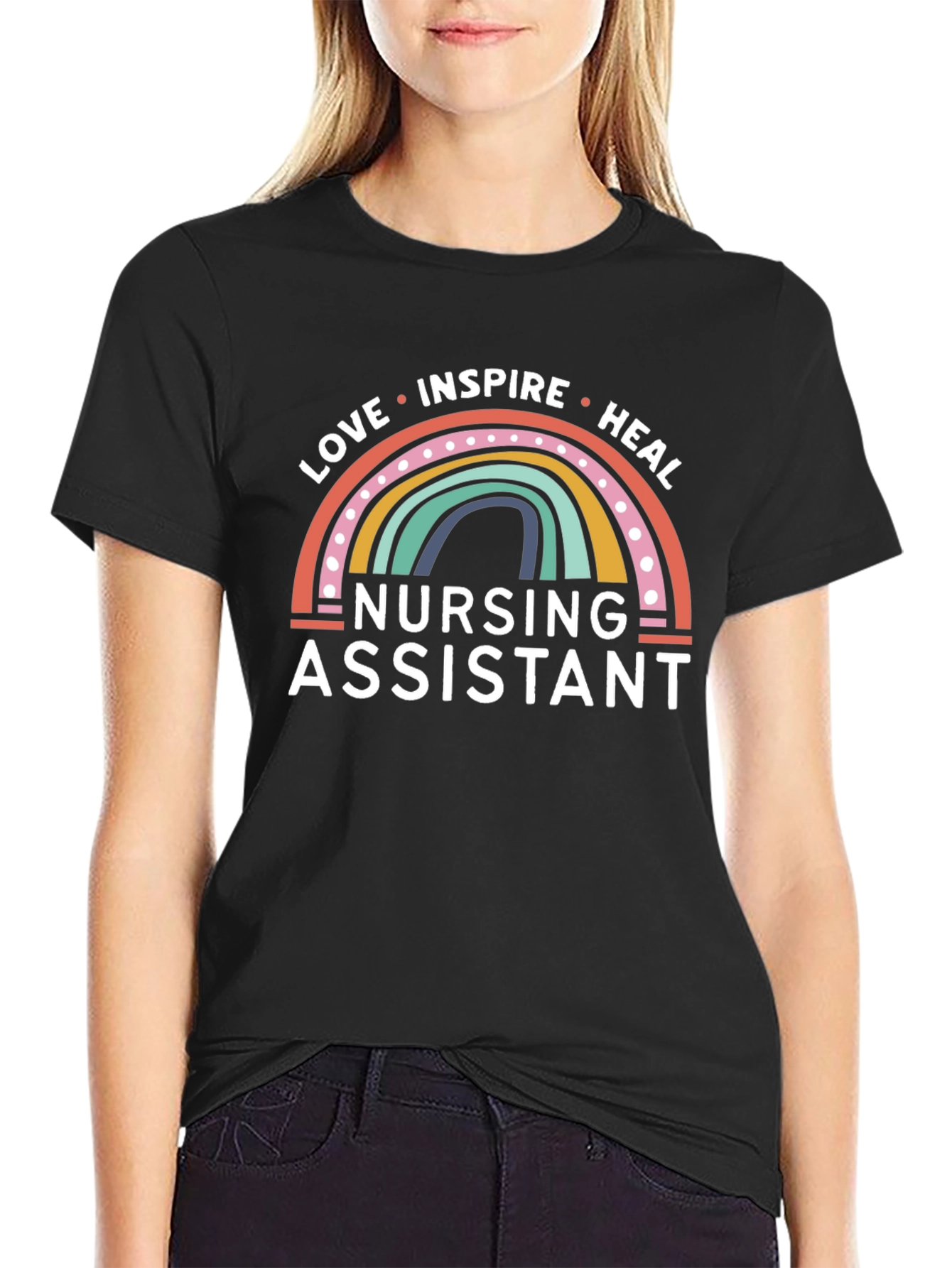 Nursing Assistant Love Inspire Heal Graphic T-Shirt
