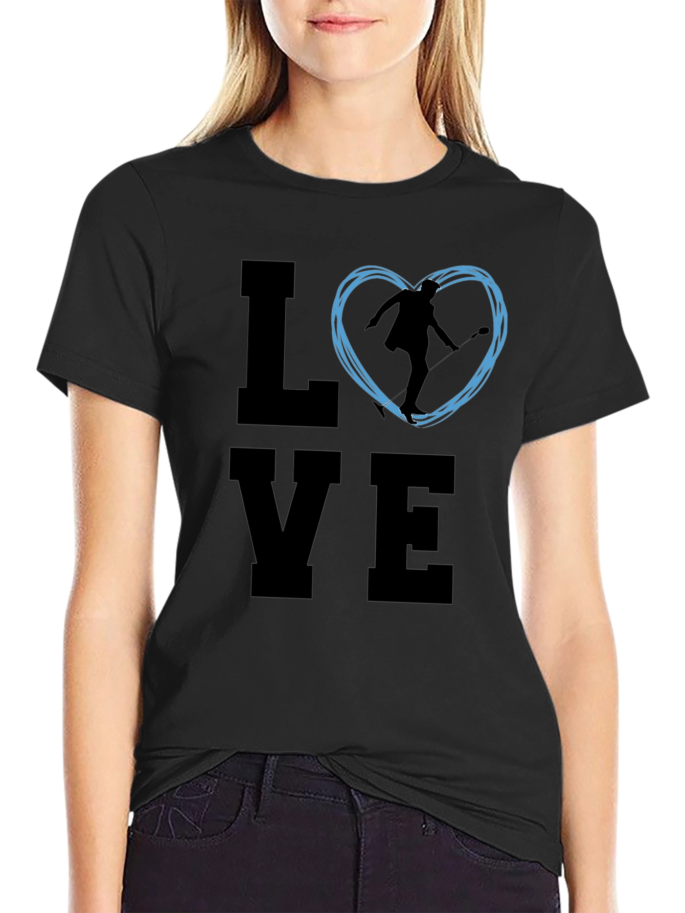 Love Figure Skating Black T-Shirt