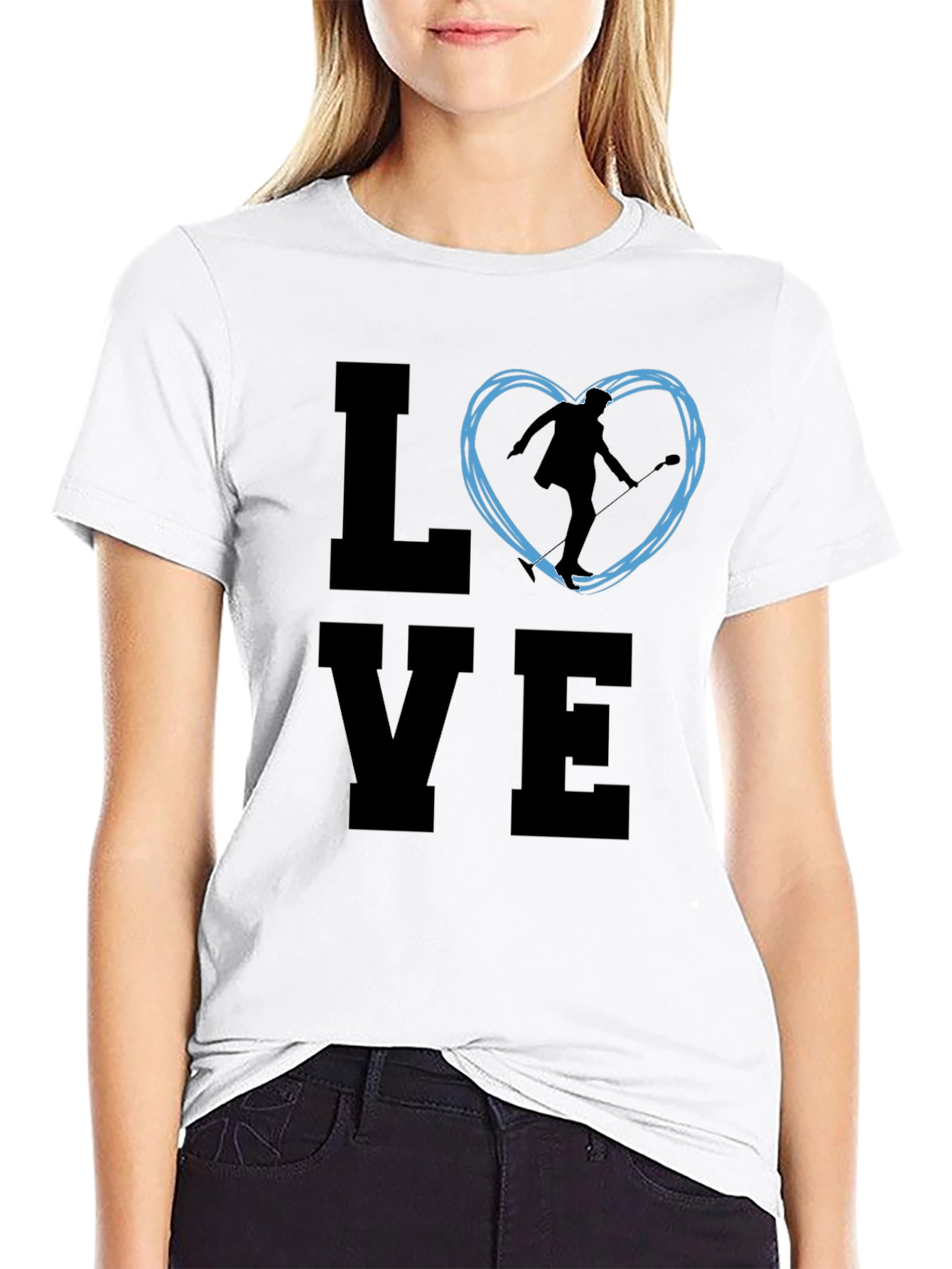 Love Figure Skating Black T-Shirt