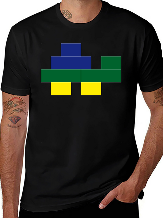 Pixel Art Graphic Tee - Black