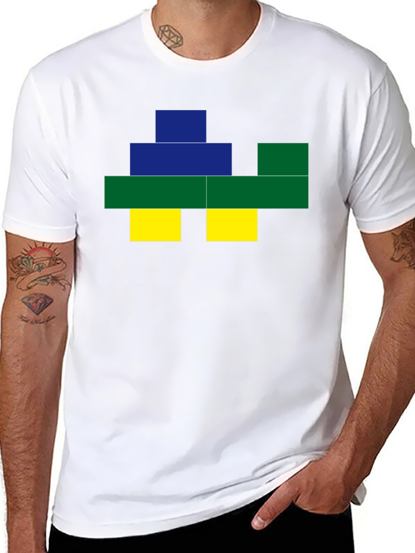 Pixel Art Graphic Tee - Black