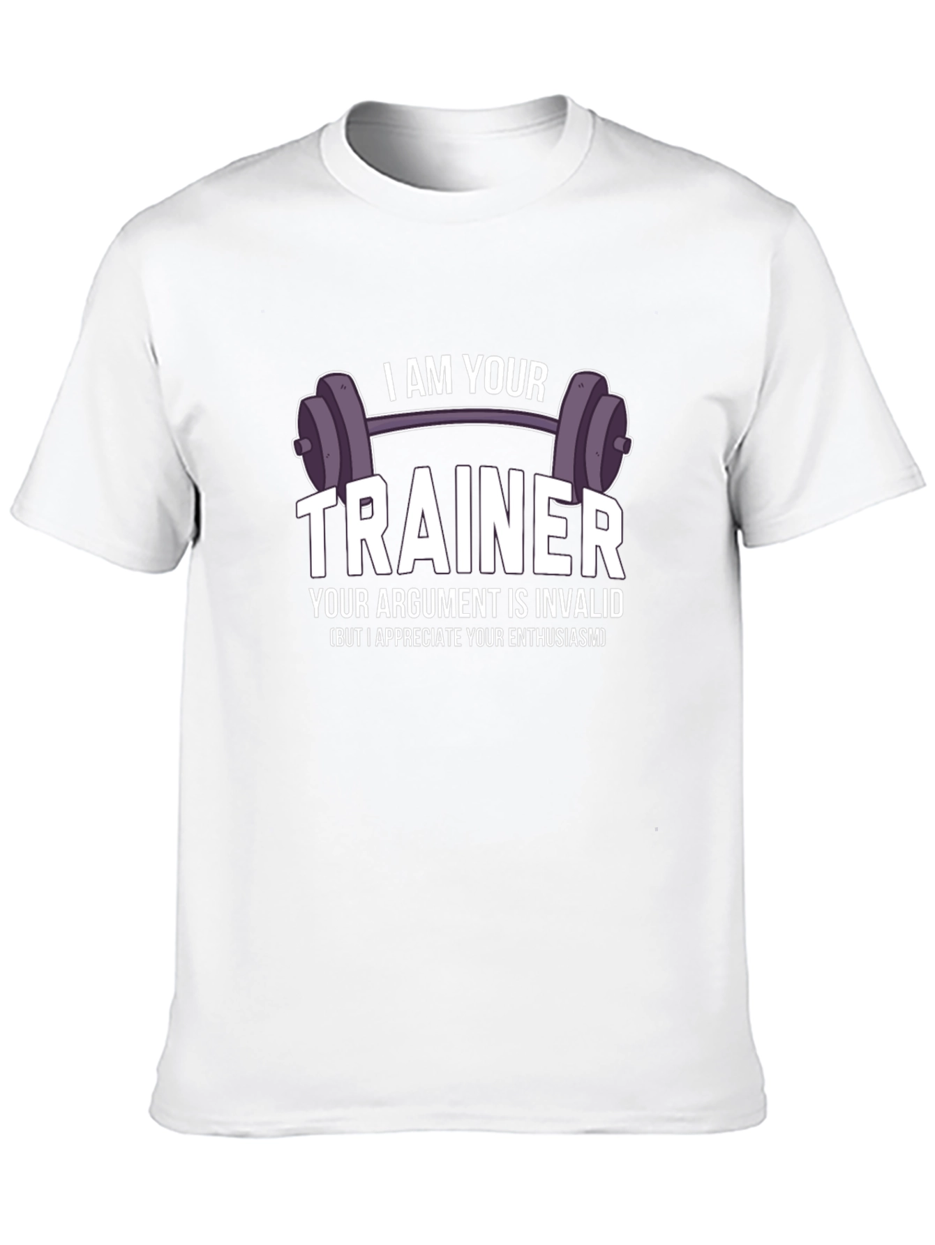 I AM YOUR TRAINER Black Graphic T-Shirt