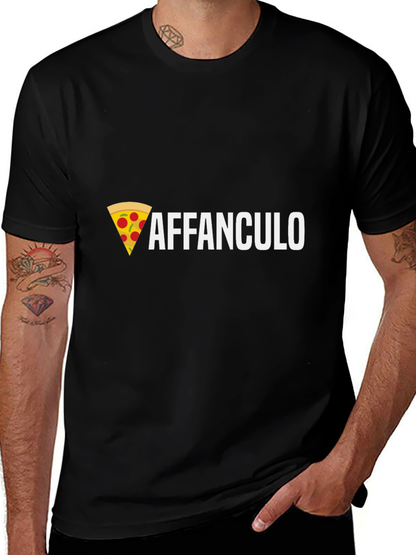 Affanculo Pizza Graphic T-Shirt