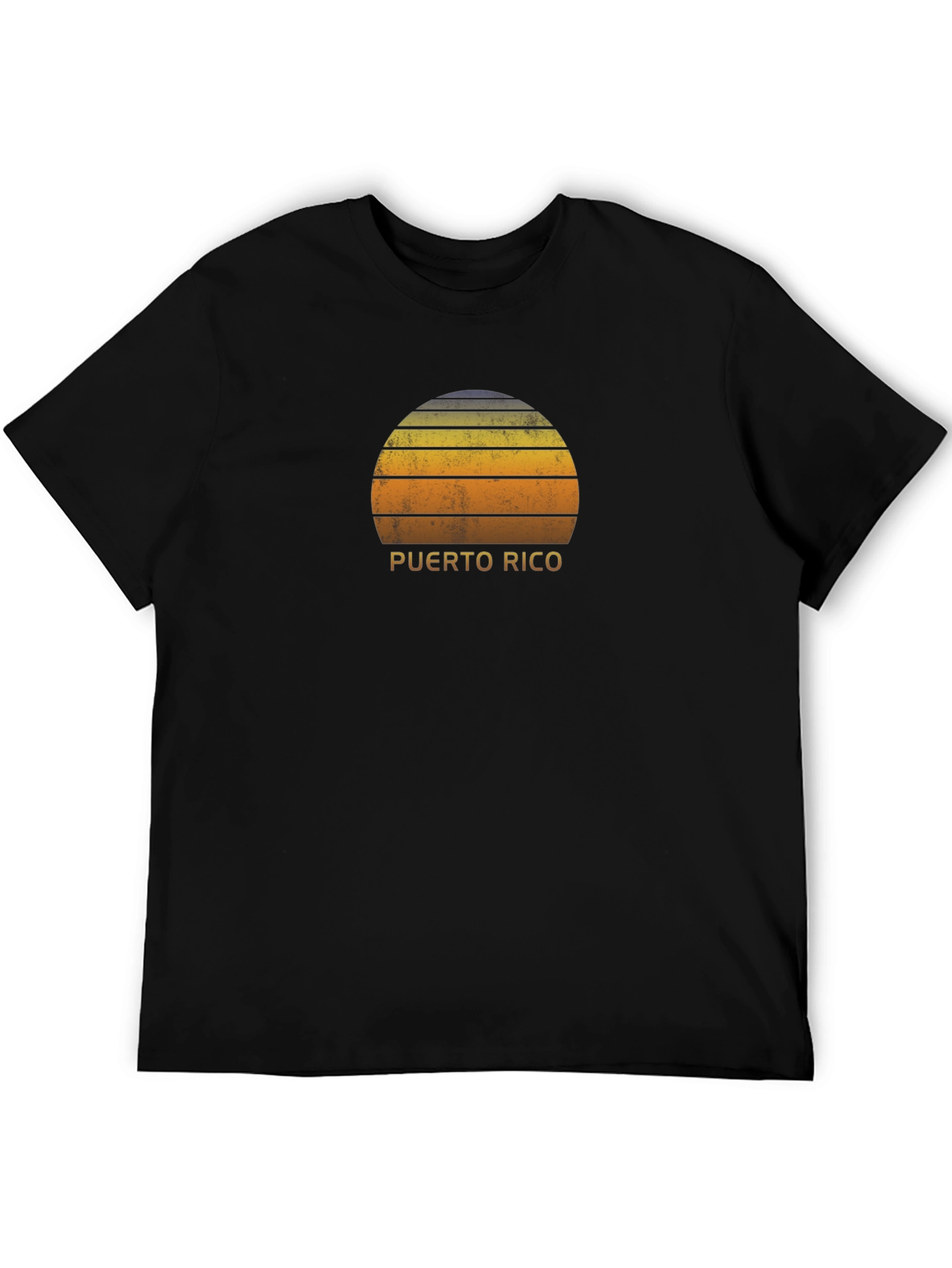Puerto Rico Sunset Graphic Tee - Black
