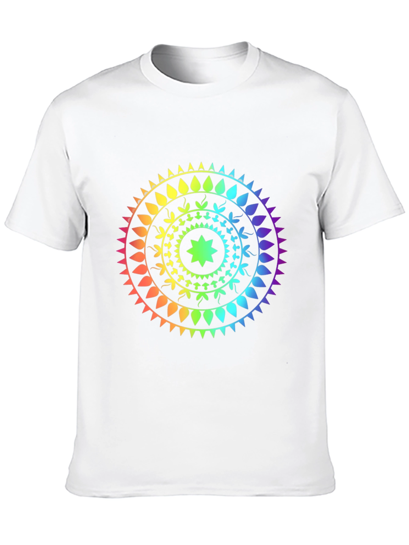 Rainbow Mandala T-Shirt - Stylish Graphic Tee
