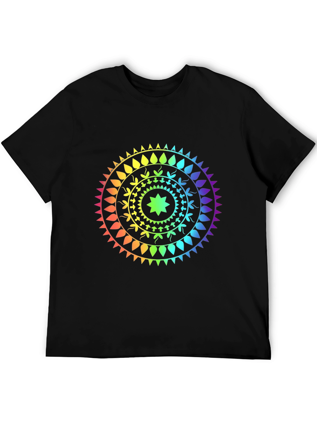 Rainbow Mandala T-Shirt - Stylish Graphic Tee