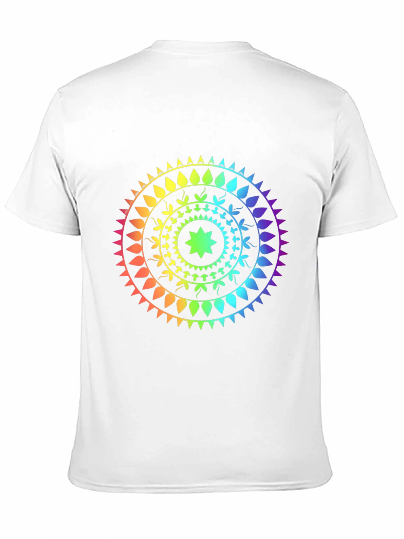 Rainbow Mandala T-Shirt - Stylish Graphic Tee