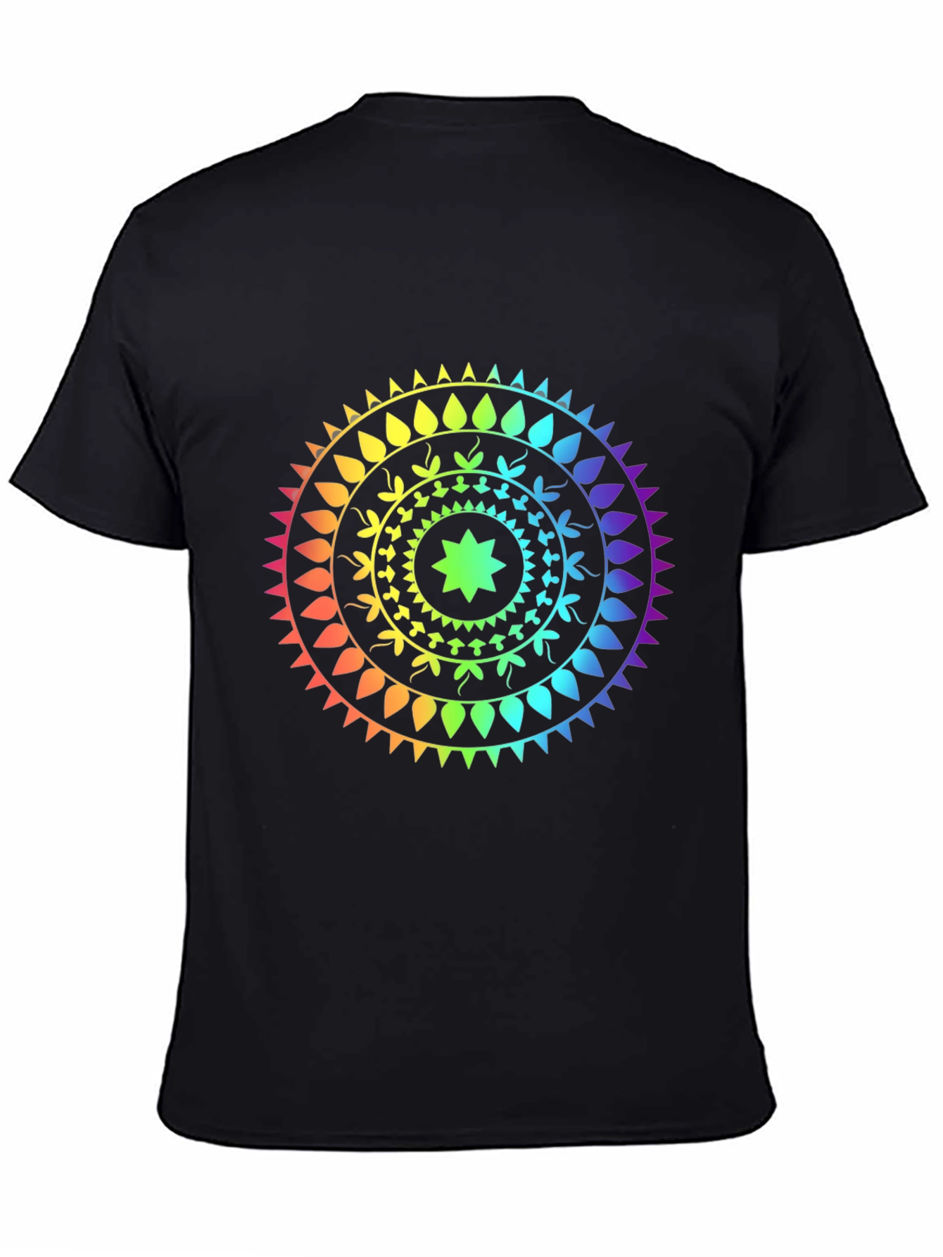 Rainbow Mandala T-Shirt - Stylish Graphic Tee