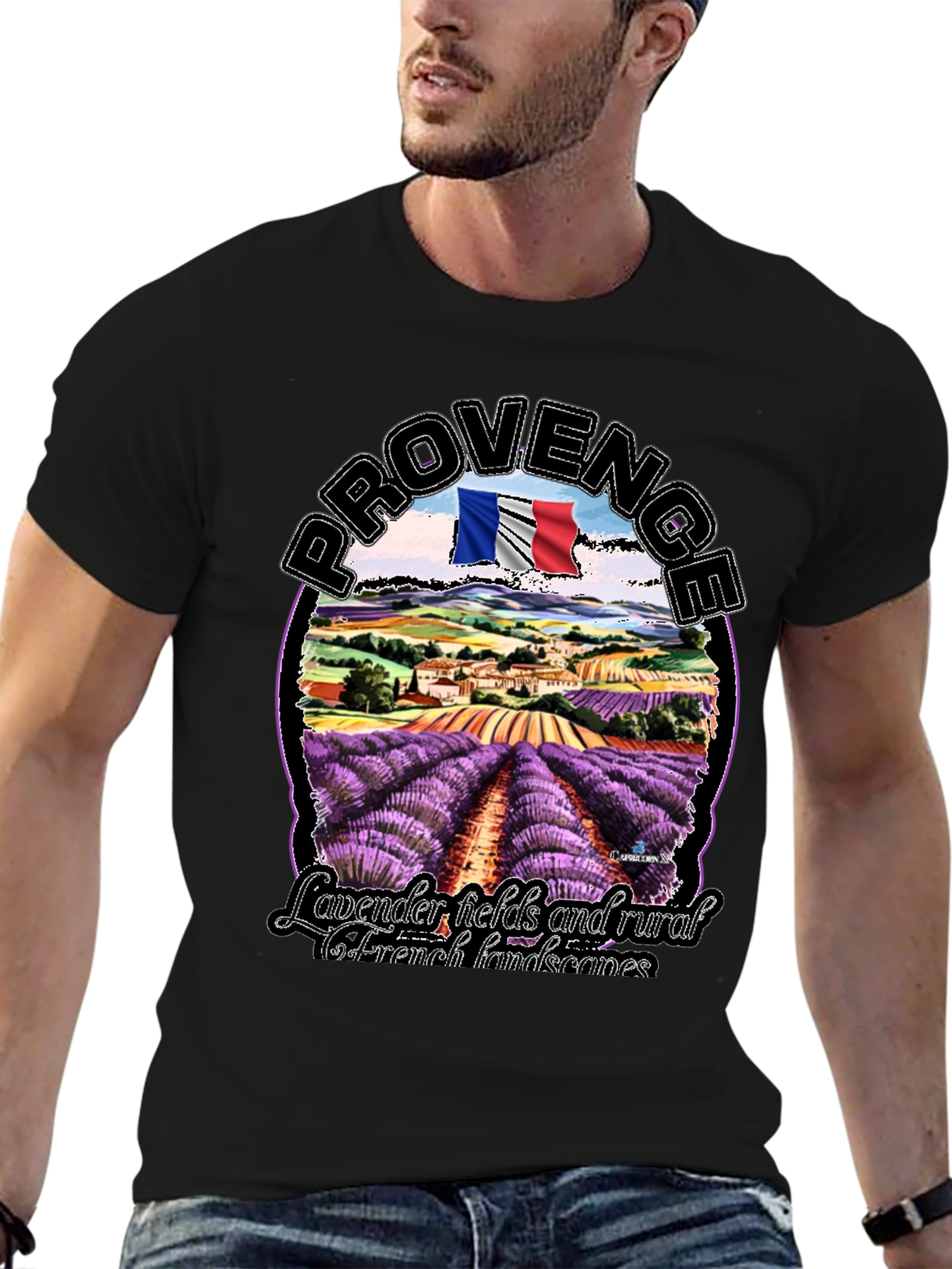 Provence Lavender Fields Graphic T-Shirt
