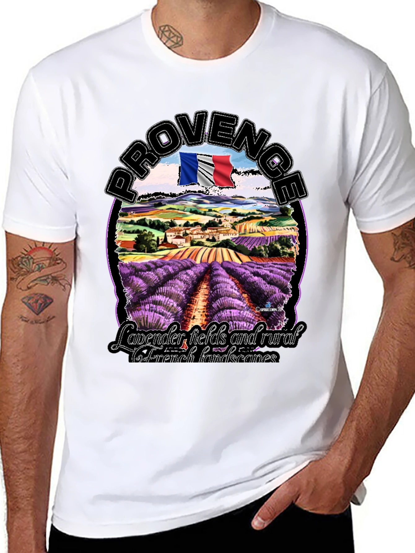 Provence Lavender Fields Graphic T-Shirt