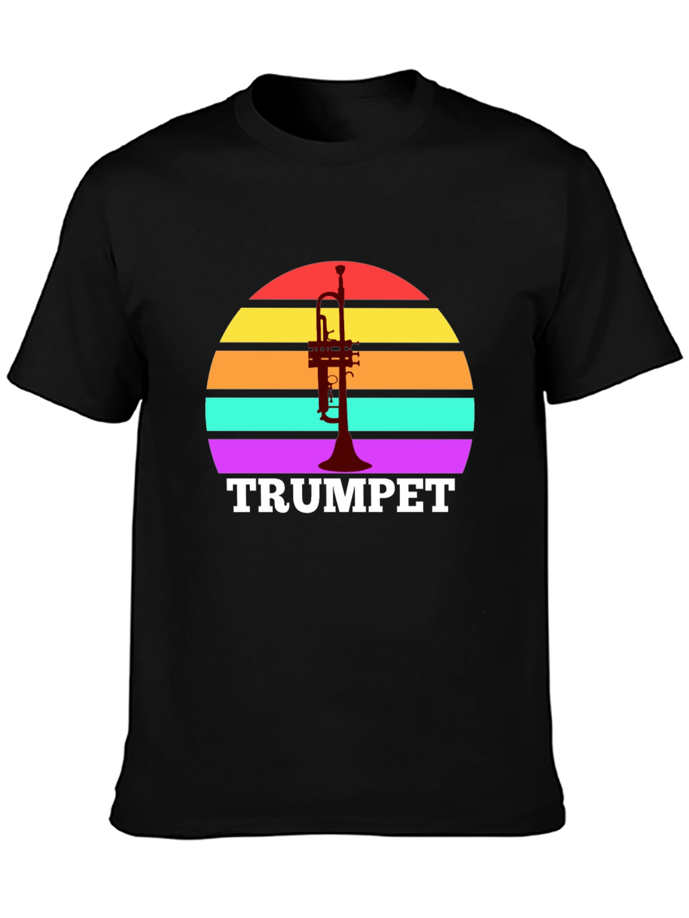 Retro Trumpet Sunset Graphic Tee