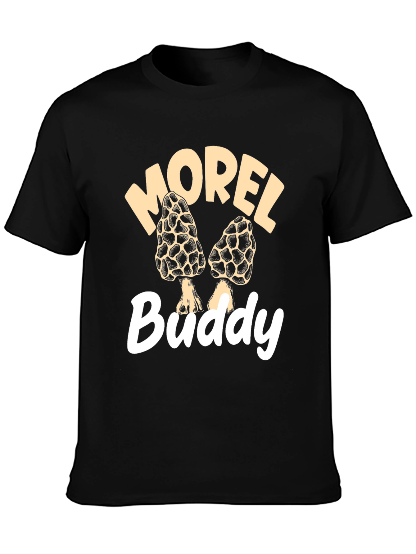 Morel Buddy Graphic T-Shirt Mushroom Hunting Tee