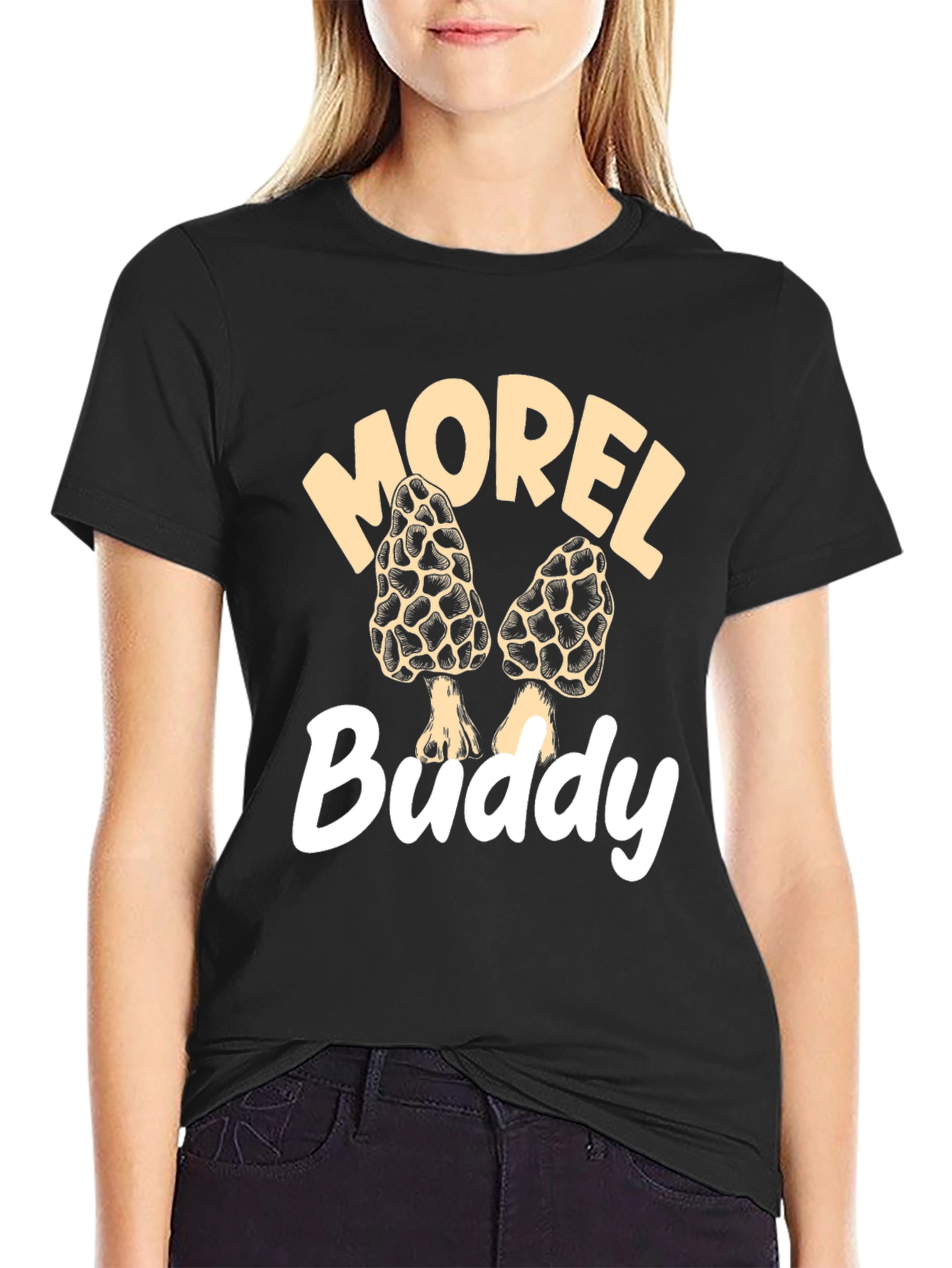 Morel Buddy Graphic T-Shirt Mushroom Hunting Tee