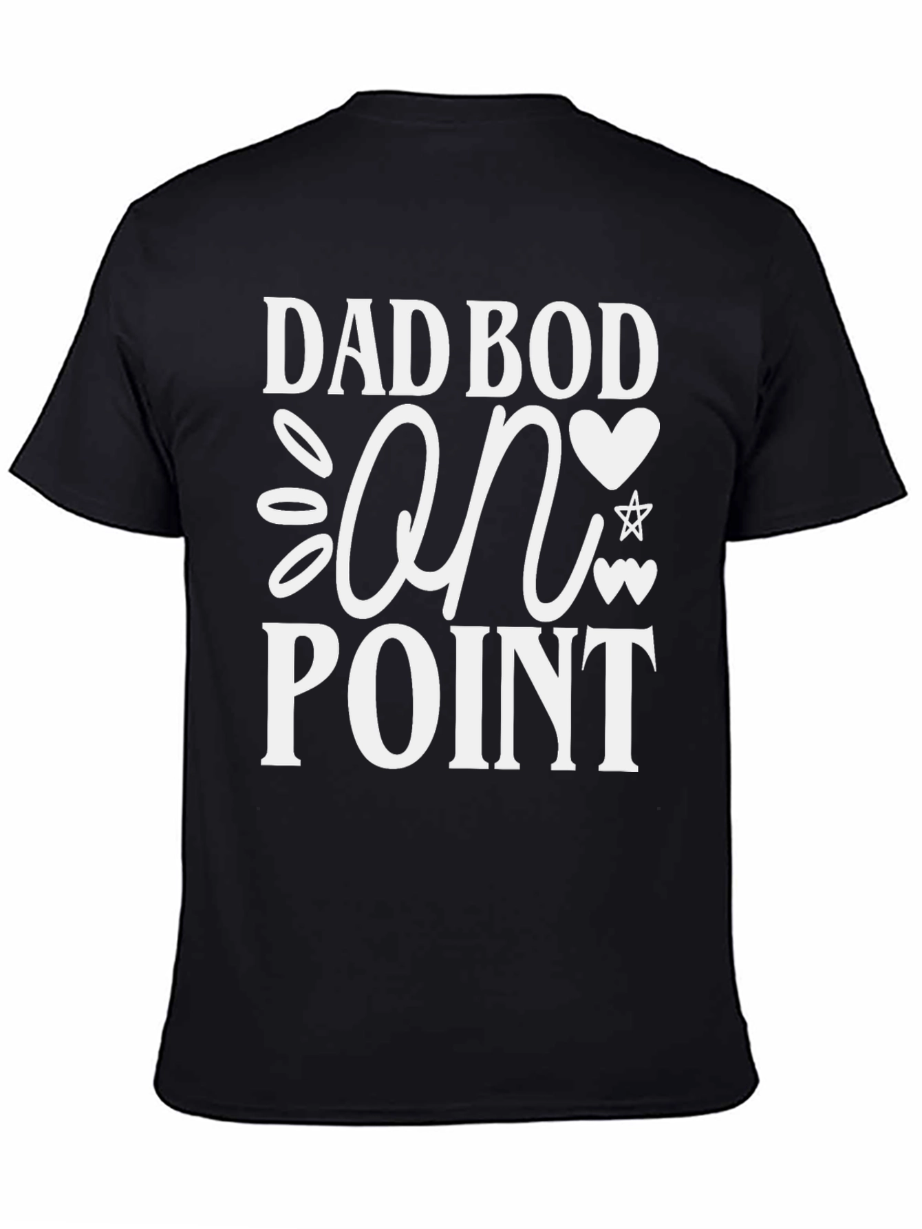 Dad Bod On Point Graphic Tee - Black