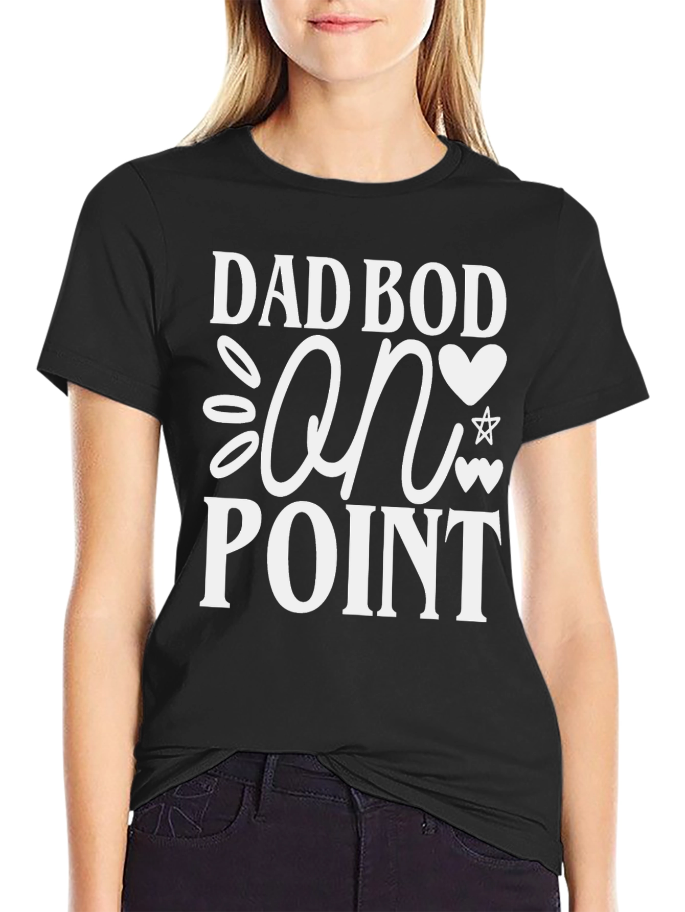 Dad Bod On Point Graphic Tee - Black