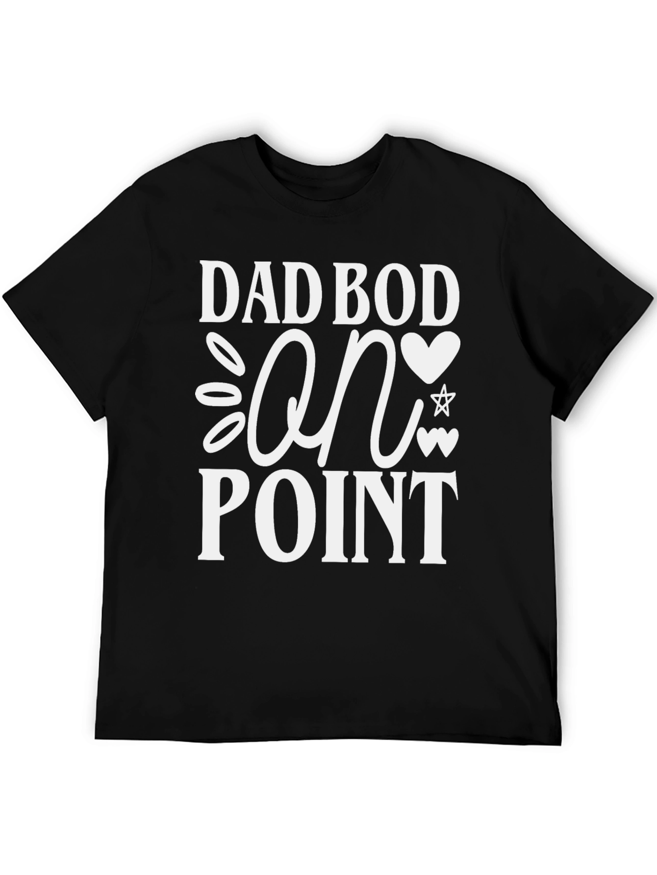 Dad Bod On Point Graphic Tee - Black