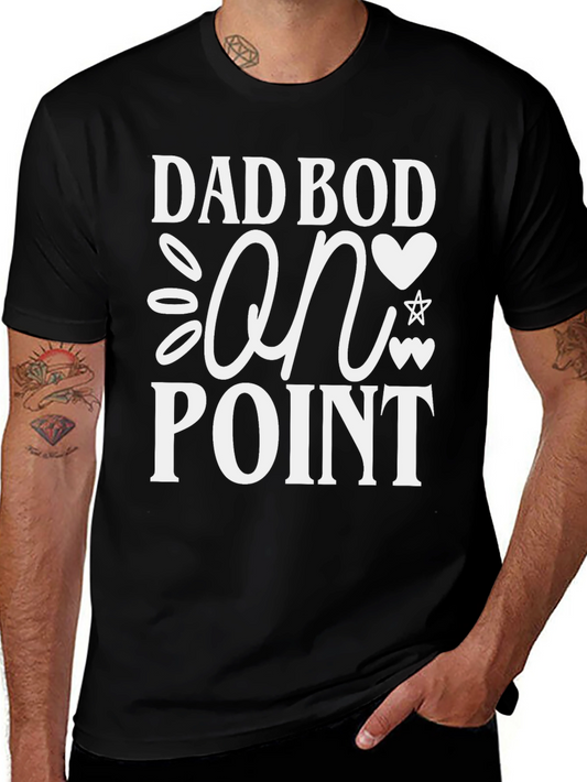 Dad Bod On Point Graphic Tee - Black