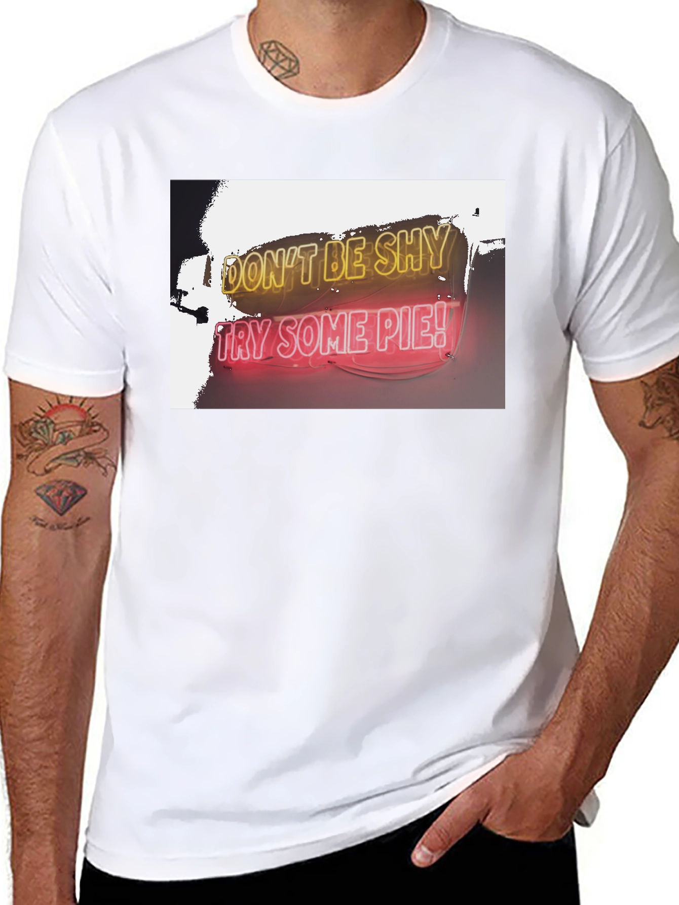Dont Be Shy Try Some Pie! Black T-Shirt