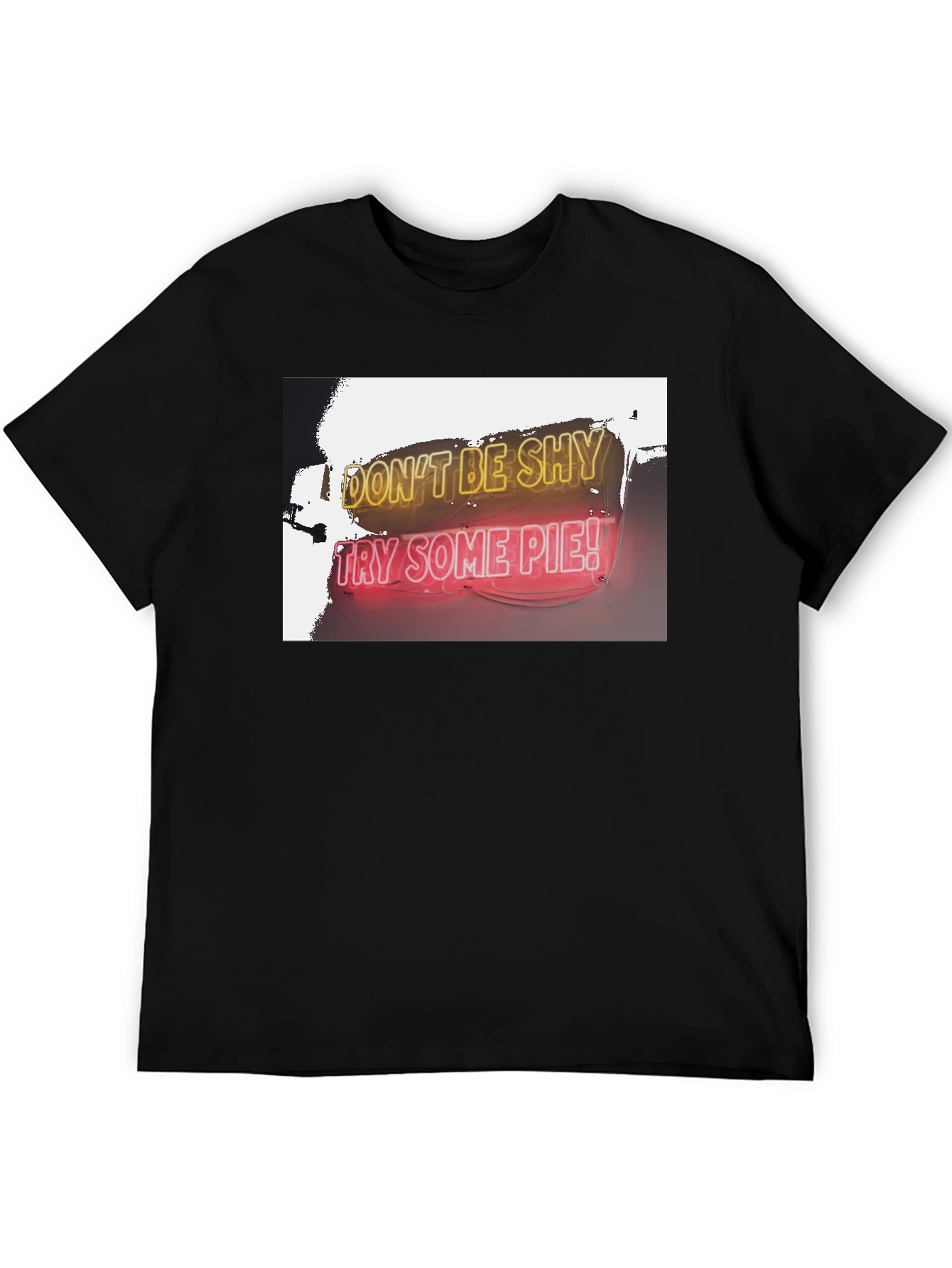 Dont Be Shy Try Some Pie! Black T-Shirt
