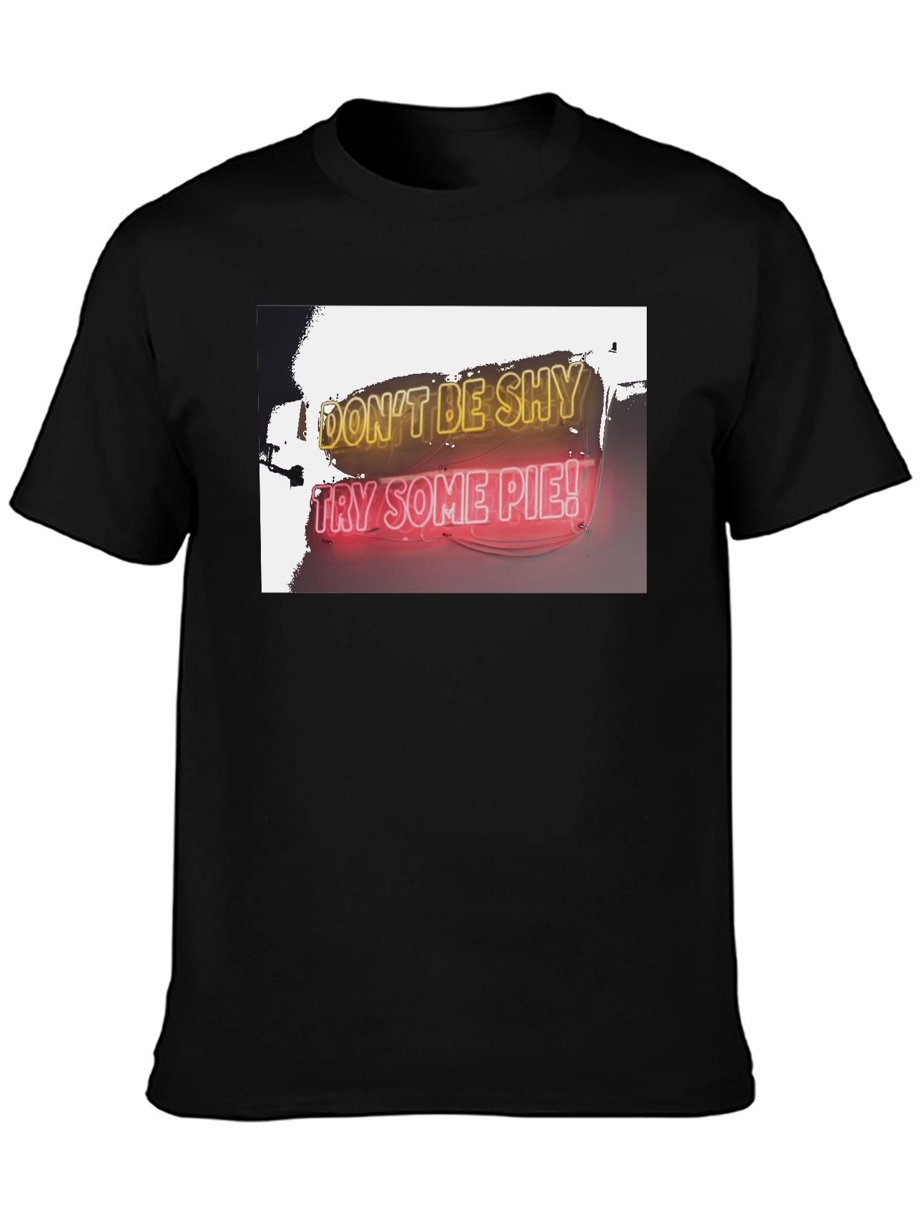 Dont Be Shy Try Some Pie! Black T-Shirt