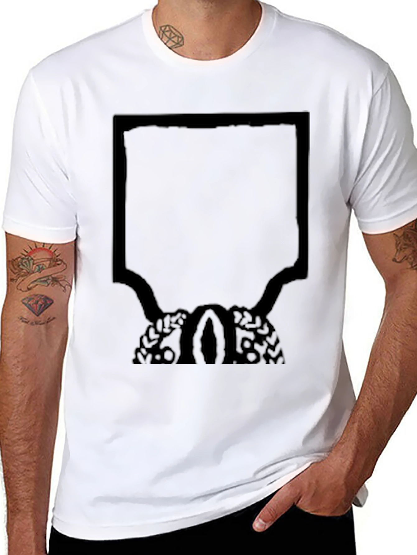 Unique Graphic Tee - Black