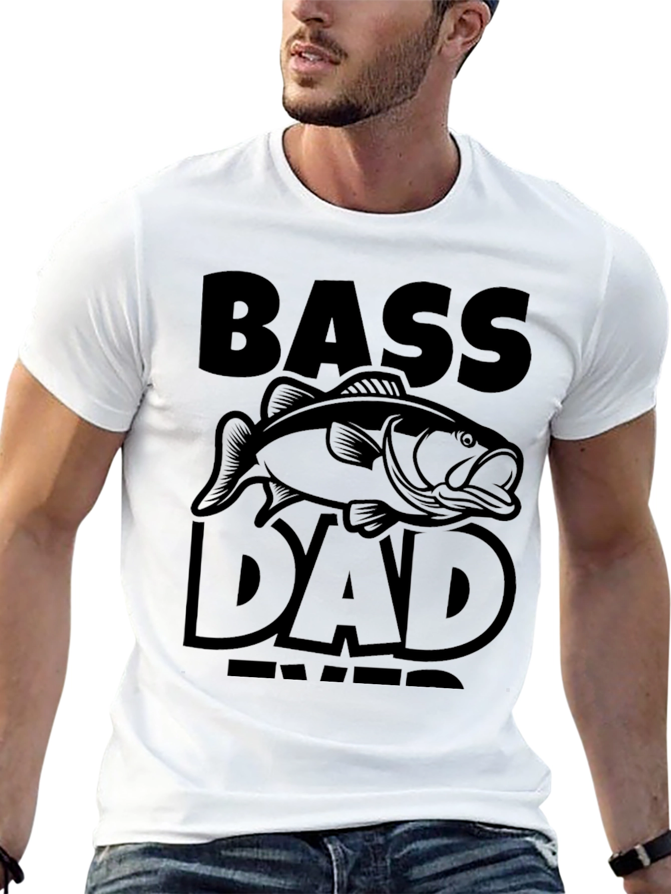 Bass Dad Ever Black T-Shirt
