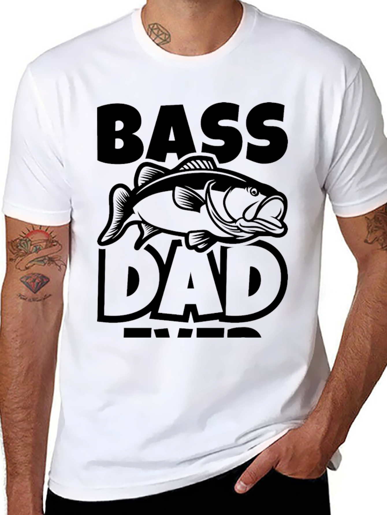 Bass Dad Ever Black T-Shirt