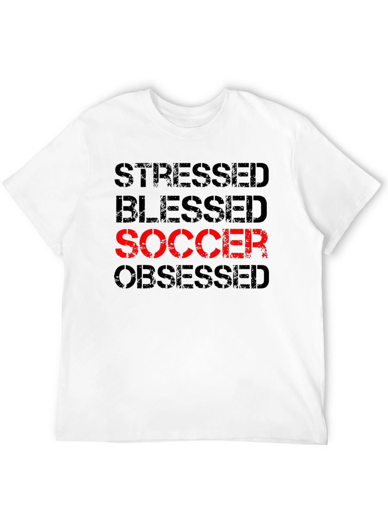 Stressed Blessed Soccer Obsessed Graphic Tee