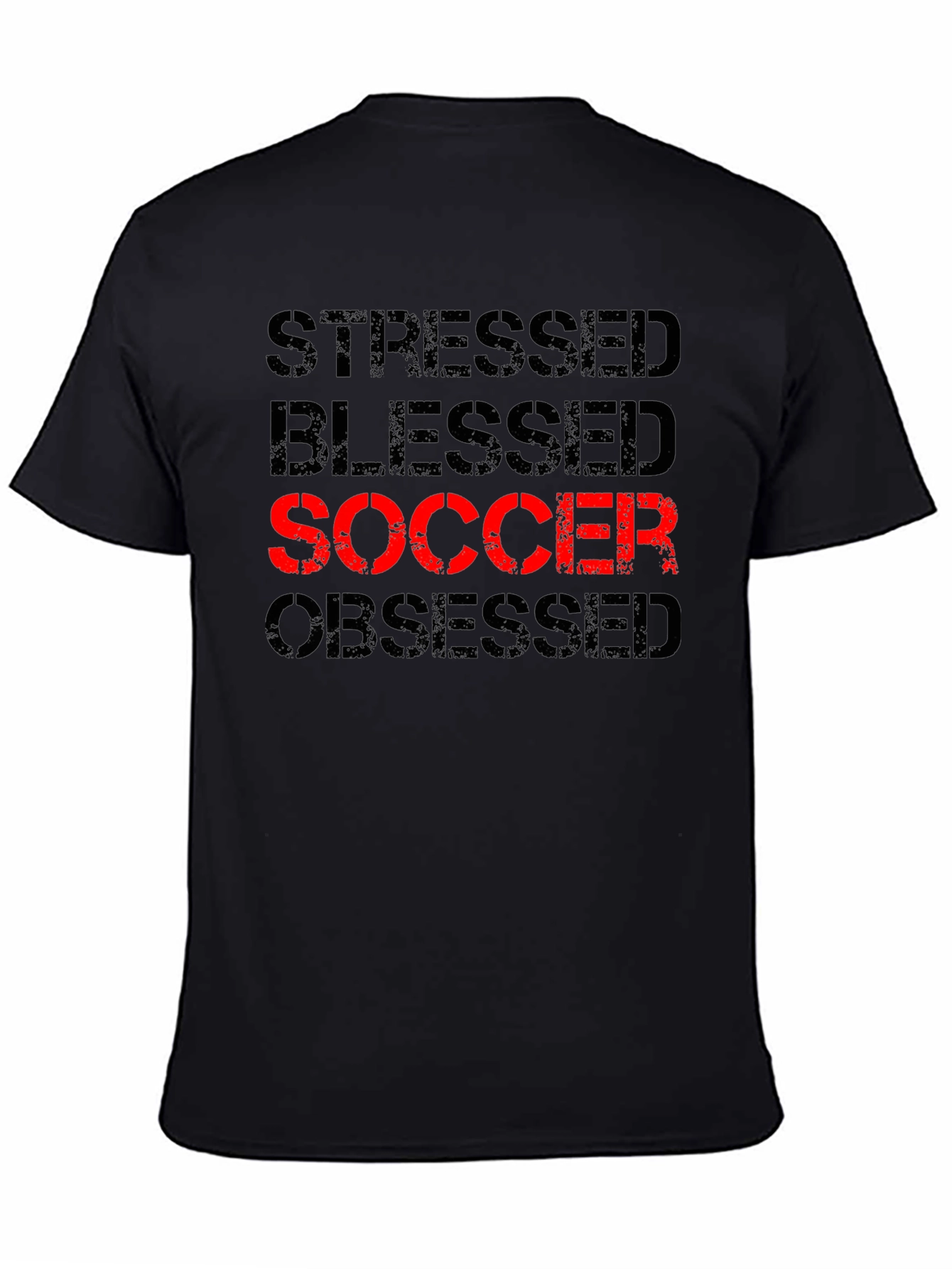 Stressed Blessed Soccer Obsessed Graphic Tee