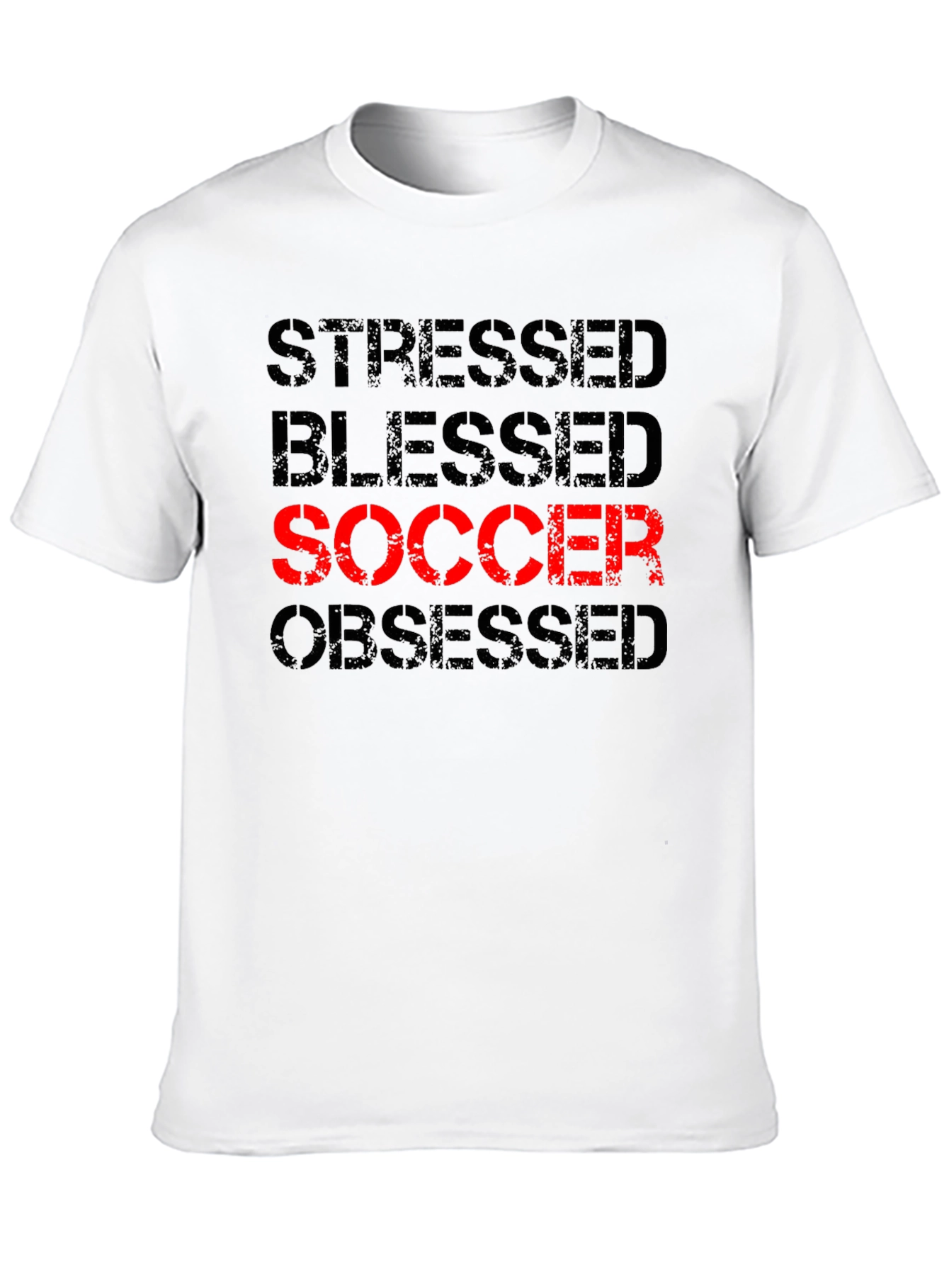 Stressed Blessed Soccer Obsessed Graphic Tee