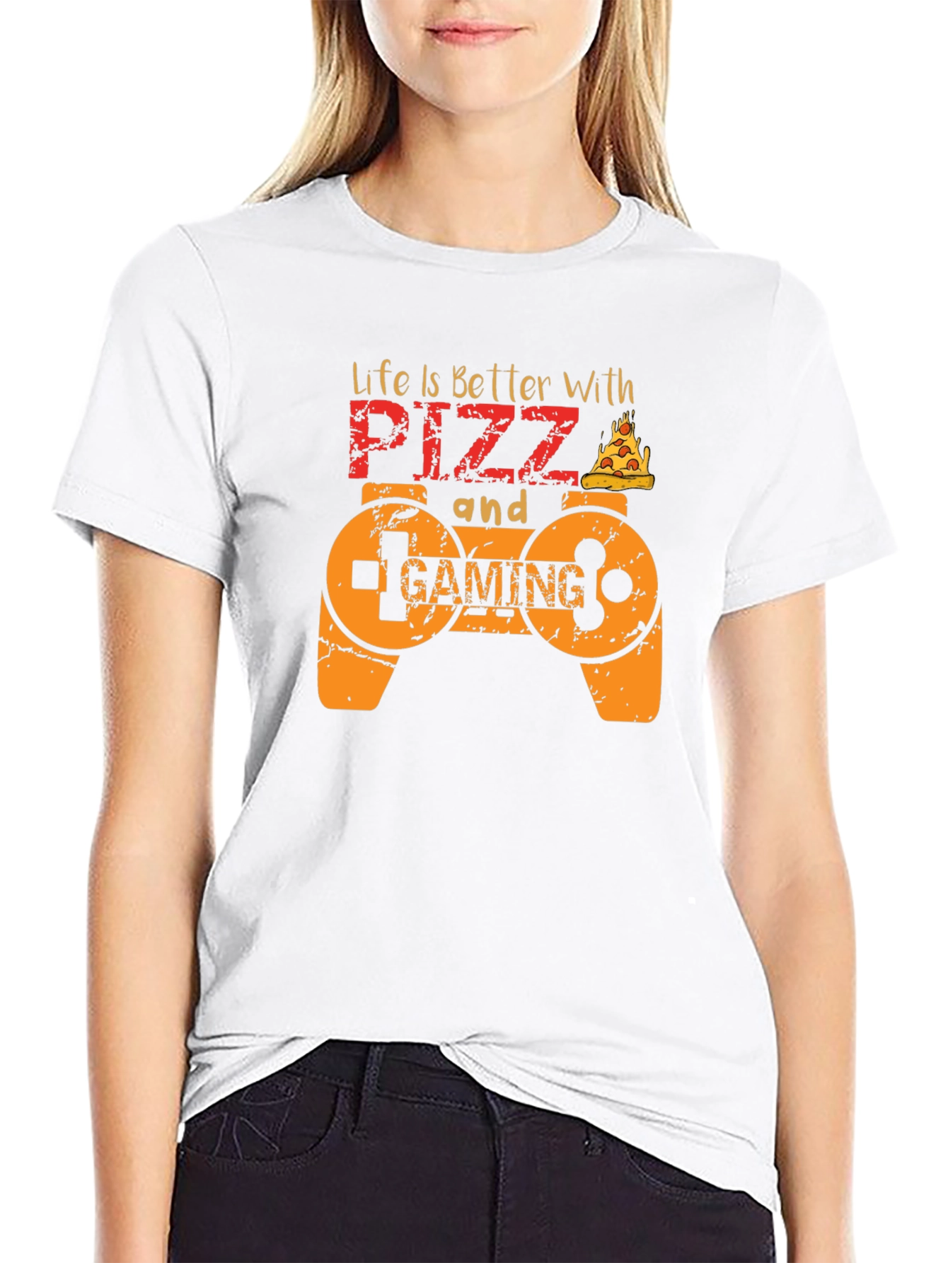 Life is Better with Pizza and Gaming T-Shirt