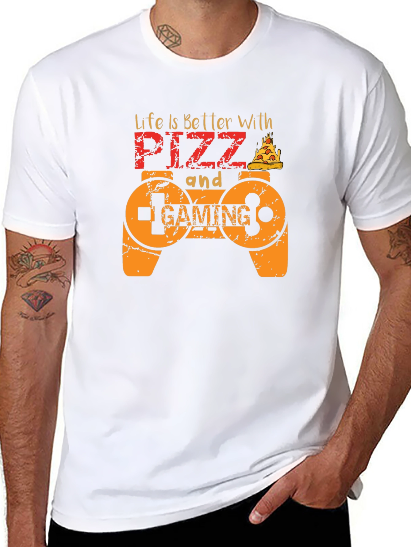 Life is Better with Pizza and Gaming T-Shirt