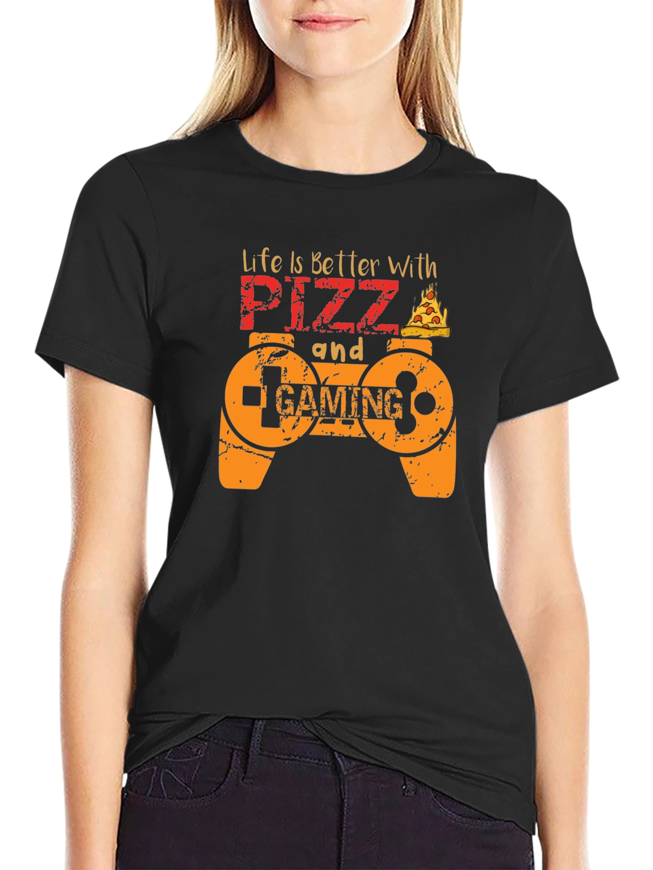 Life is Better with Pizza and Gaming T-Shirt
