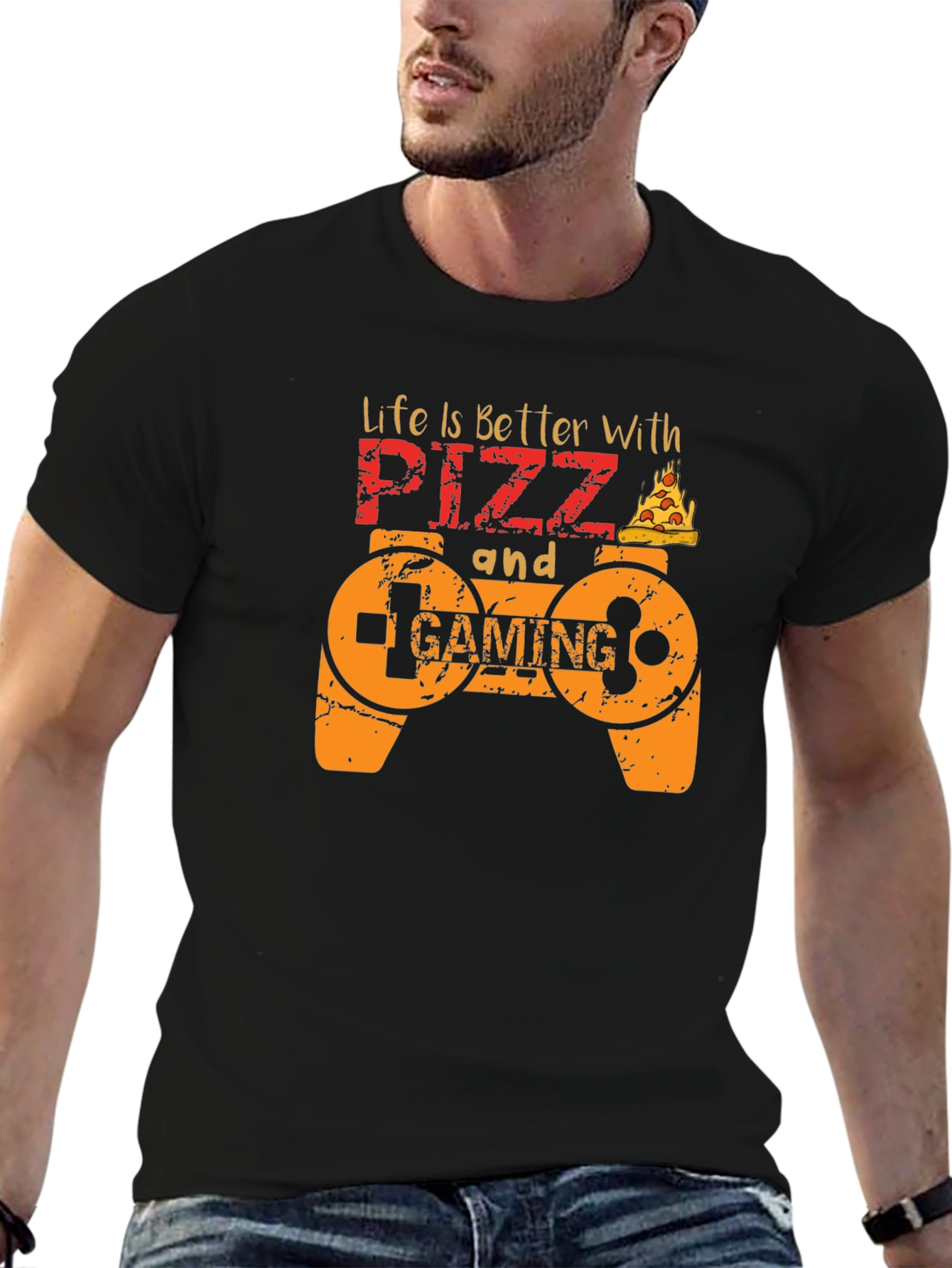 Life is Better with Pizza and Gaming T-Shirt