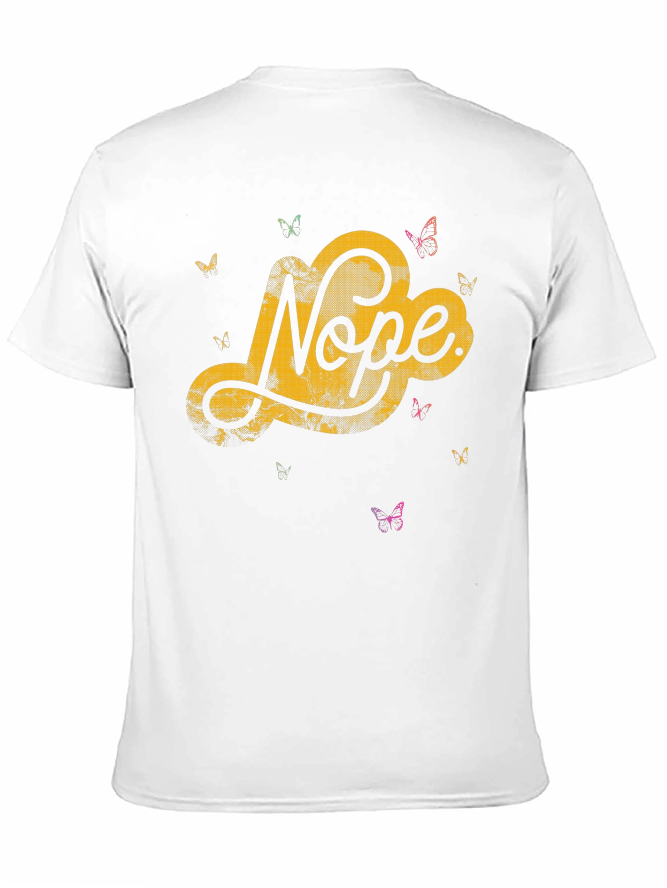Nope Butterfly Graphic Tee - Trendy Casual Shirt