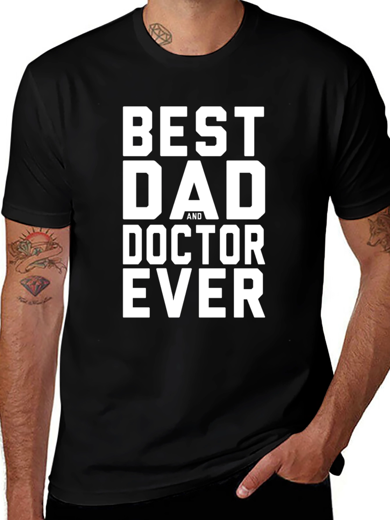 Best Dad Doctor Ever Black T-Shirt
