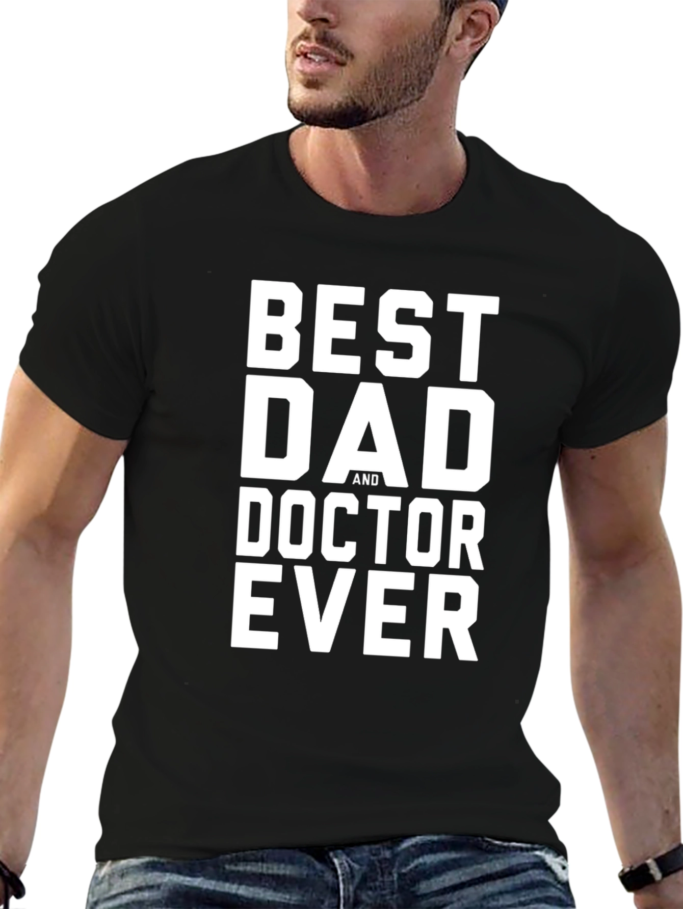 Best Dad Doctor Ever Black T-Shirt