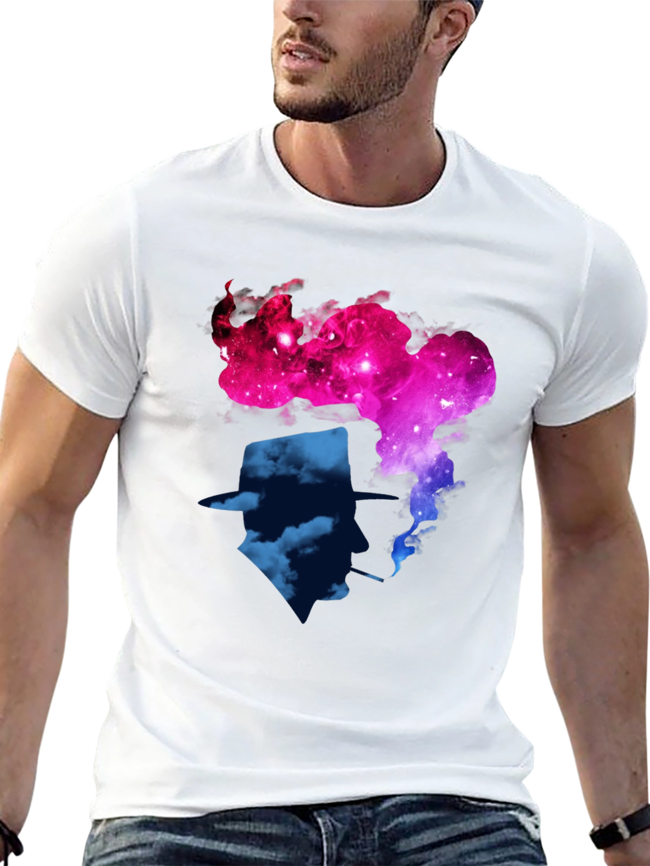 Cosmic Fedora T-Shirt - Galaxy Brain